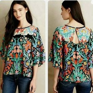 Maeve Floral Silk Top